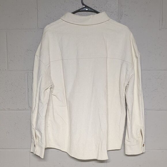 Women's Cream Corduroy Button-Up Shirt Shacket Size Small NWT - Picture 5 of 6